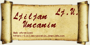 Ljiljan Unčanin vizit kartica